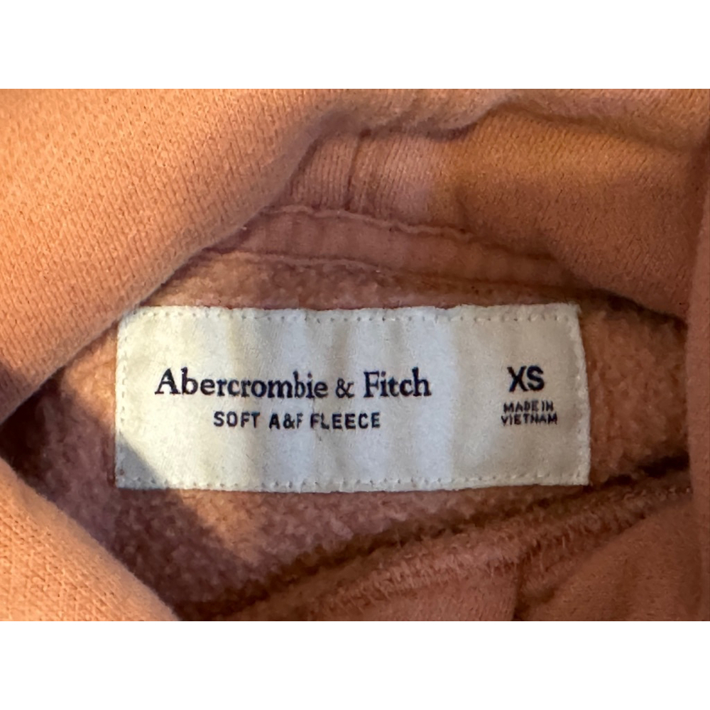 Abercrombie & Fitch Women’s Soft A&F Fleece Hoodie Embroidered Dusk Rose Sz XS - Picture 8 of 9